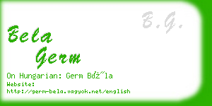 bela germ business card